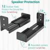 Universal Metal Speaker Wall Mount Bracket Anti Vibration Silicone Pad Easy Setup Stable for Bluetooth-compatible Sound Systems