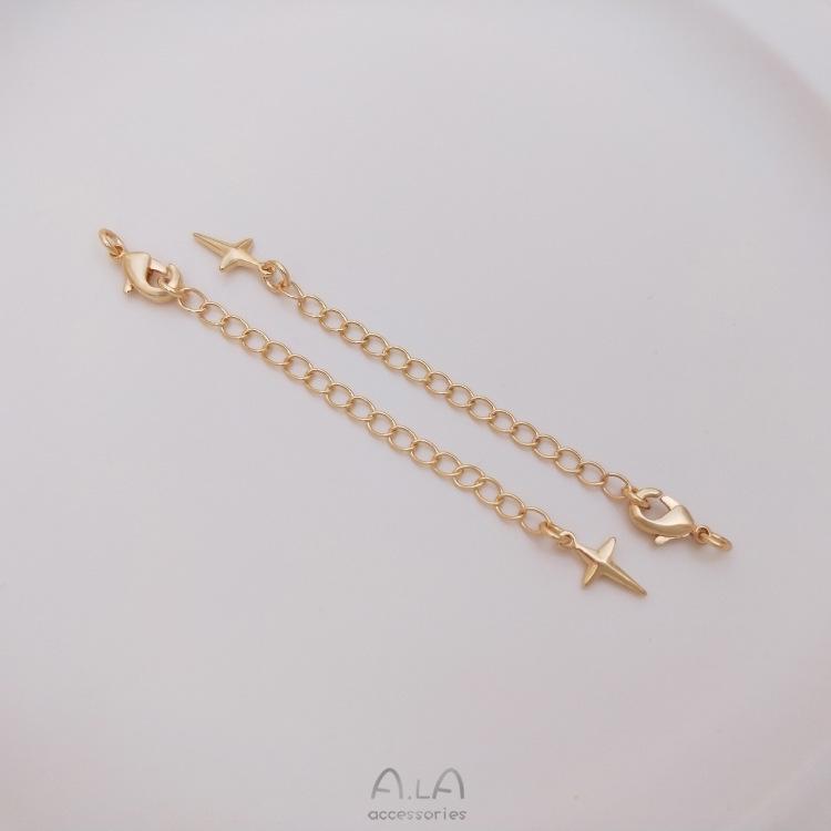 14K Gold Filled Color-Retaining Extension Chain for DIY Jewelry