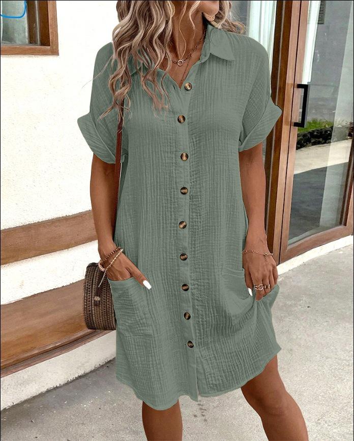 Women's Summer Loose Fit Short-sleeved Dress