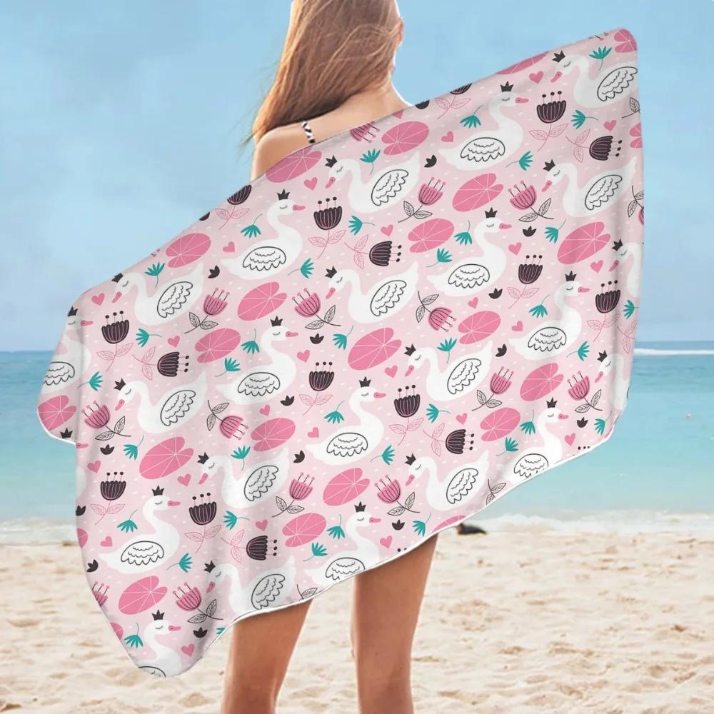 

BeddingOutlet Colorful New Clothes Dogs Bath Towel Bathroom Microfiber Large Beach White Edges Animal Watercolor Shower Towel W40*H60(CM)