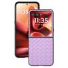 For Motorola Razr 60 Ultra 5G Case Woven Texture PU Leather Coated PC Mobile Phone Cover