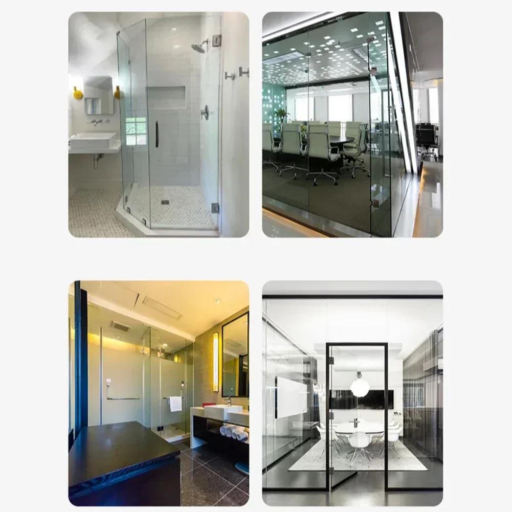 Glass Clamp Shower Door Hinge DIY Friendly Easy Installation Modern Look Mounting Hardware Bathroom Renovation