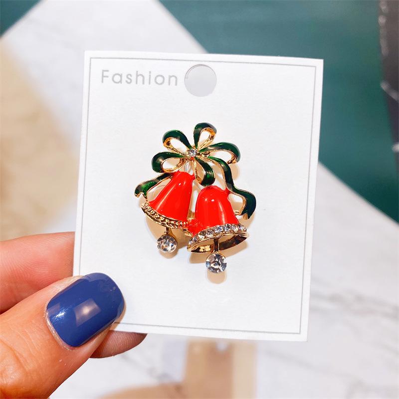 Yimu Alloy Christmas Brooch - Santa Claus & Tree Ornament Corsage