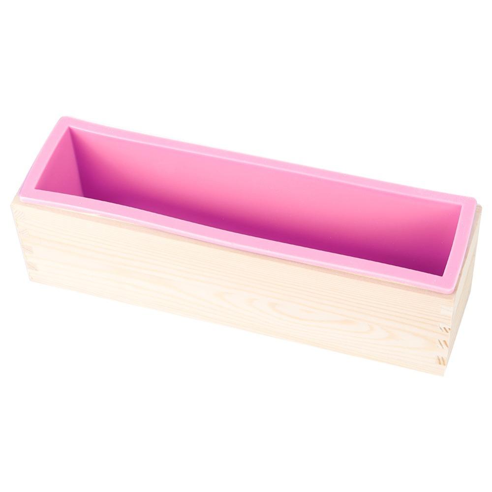 Flexible Silicone Silicone Soap Mold Rectangular DIY Tool Rectangle Soap Mold Ice Chocolate розовый
