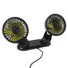 Car Fan Portable Dual Head Electric Vehicle Mounted USB 360 Degree Rotation Auto Cooling Fan for