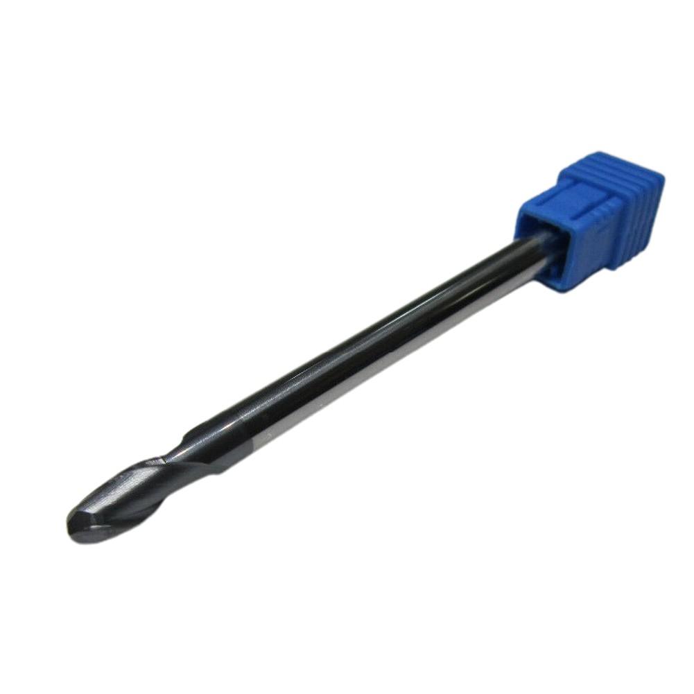 Radius 3.0mm Tungsten Carbide Ball Nose End Mill Extra Long Shank 100mm 2 Flutes