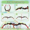 Kids Bow and Arrow Set with Lights Luminous Bow and 20 Suction Cup Arrows Set Indoor and Outdoor