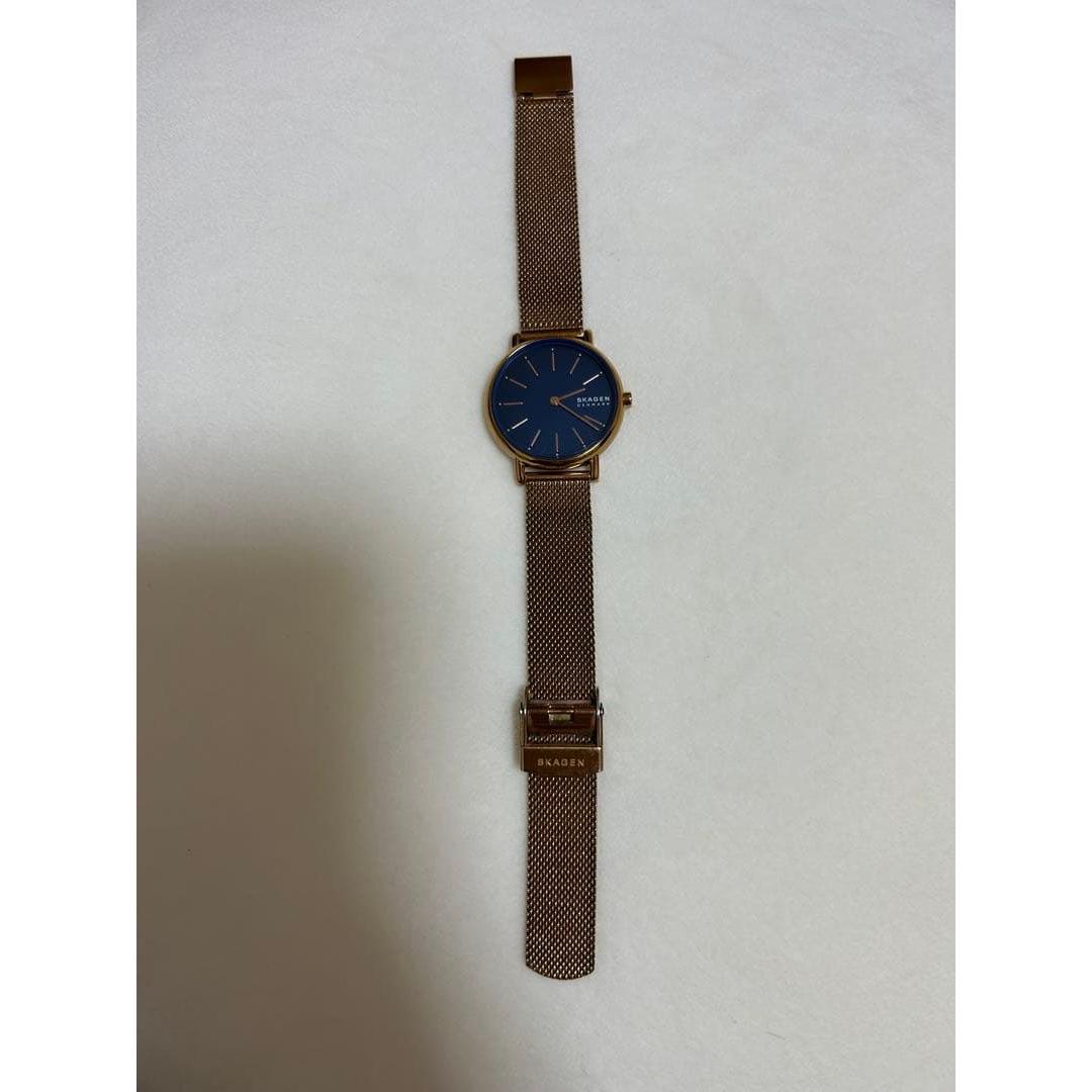 Used SKAGEN DENMARK watch body rose gold navy