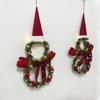 Christmas Snowman Wreath Decoration Light Up Christmas Wreath For Front Door Holiday Wreaths With Red Hat Scarf For Home Door Wall Decor