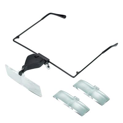 Occhiali Ingrandenti, Occhiali Ingrandenti da Testa con Luci LED e Lenti Staccabili 1.5X 2.5X 3.5X per Lettura
