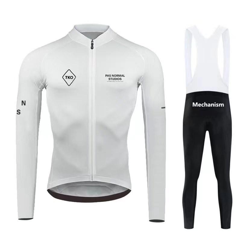 Mens Cycling Long Sleeve Jersey With Quick-Dry Milk Silk Fabric Dual-Arrow Gel Pad Mountain Road Bikes