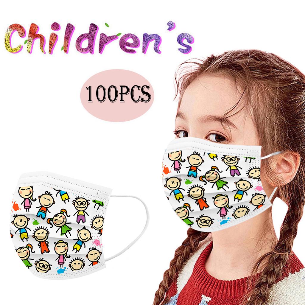 Kids Children's Cartoon Mask Disposable Three Layer Face Mask