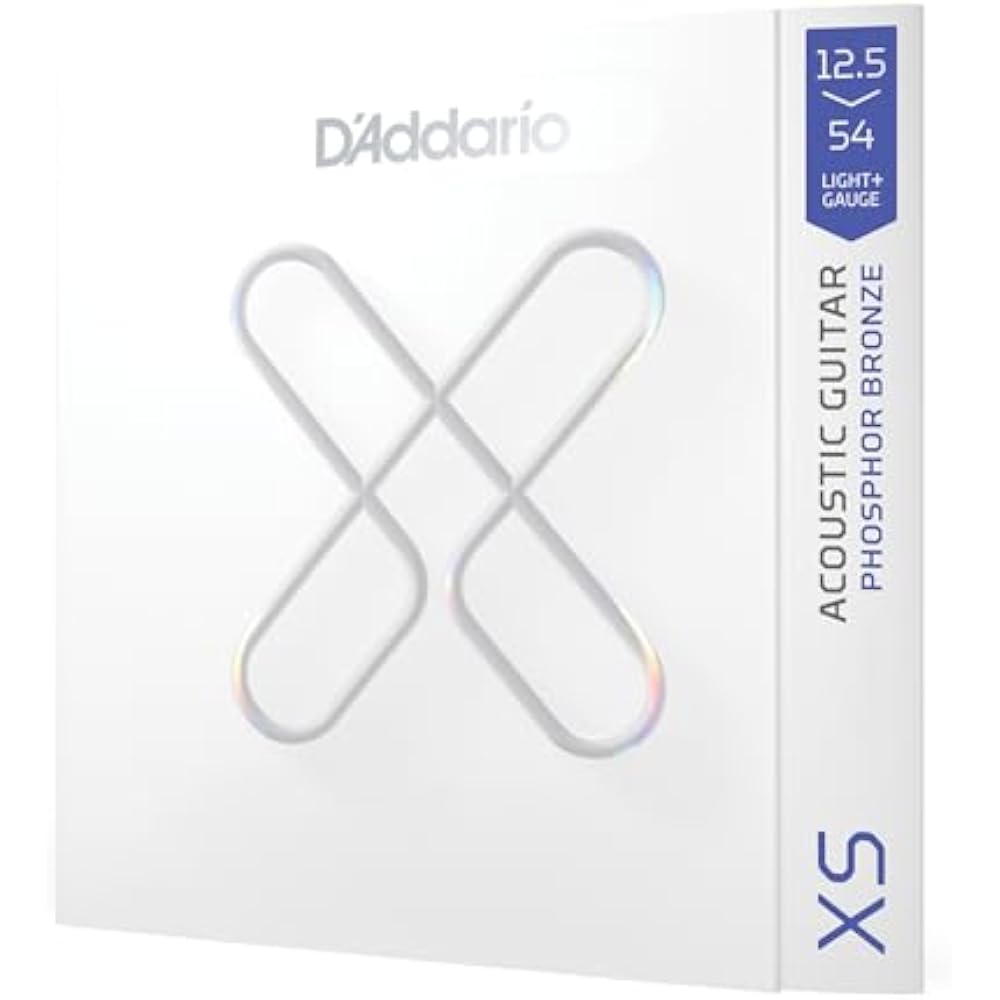 D Addario Daddario Acoustic Guitar Strings XS Coated Strings Phosphor Bronze Light+ .0125-.054 XS...