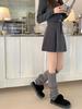 Women's Woolen Pleated High-Waisted Wide-Leg A-Line Shorts for Autumn/Winter 2026