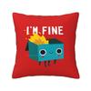 Dumpster Is Fine Pillow Cover Hug Pillowcase Dumpster Fire Character Fine Funny Humor Dinomike