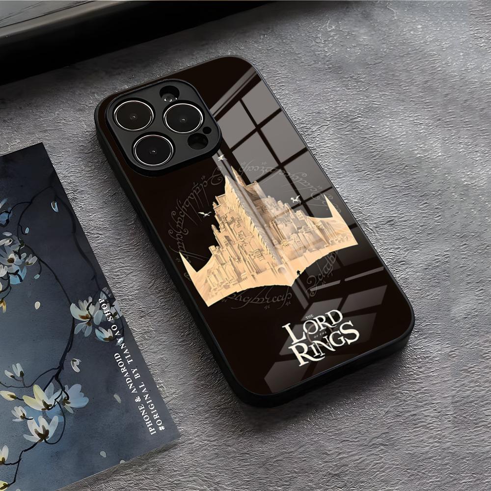 

Movie Rings Of The Lords Phone Case For IPhone 17 Air 16 E Pro Max 15 14 13 Mini 12 Pro 11 Max Plus Black Glass Cover iPhone 16 Pro Max