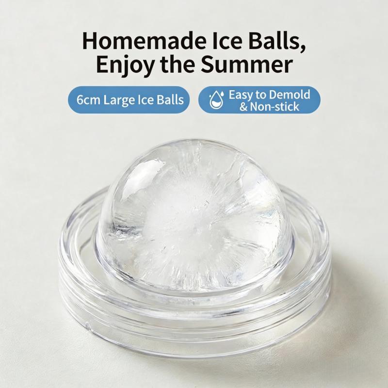 New Portable Foldable Ice Ball Cup with Built-in Straw, Food-Grade Silicone Ice Maker Mold, Summer Outdoor Travel Tumbler