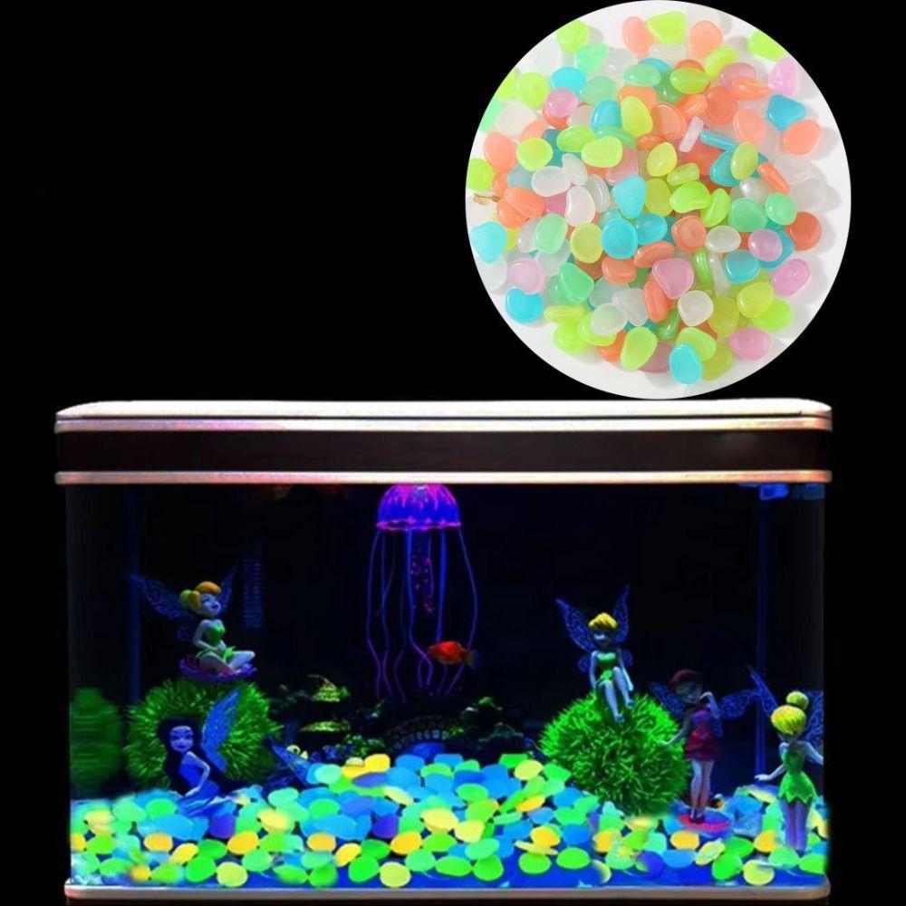 500 шт. Многофункциональные Светящиеся Камни для Аквариума, Цветные Камни для Цветочных Горшков, Декоративные Камни, Мини-Камешки для Сада, Ночные