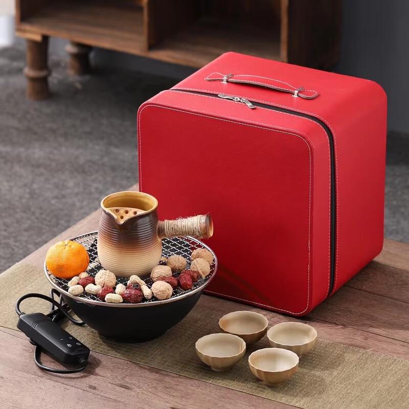 Ink-wash Ceramic Tea Set with Electric Stove