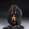 Wooden Coffee Bean Puppy Pendant Necklace - Light Luxury Accessory for Women