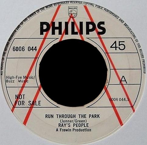 

7inch Record RAYS PEOPLE Run Through The Park 6006044PROMO Philips 1970 UK Reggae Ska Dub Used