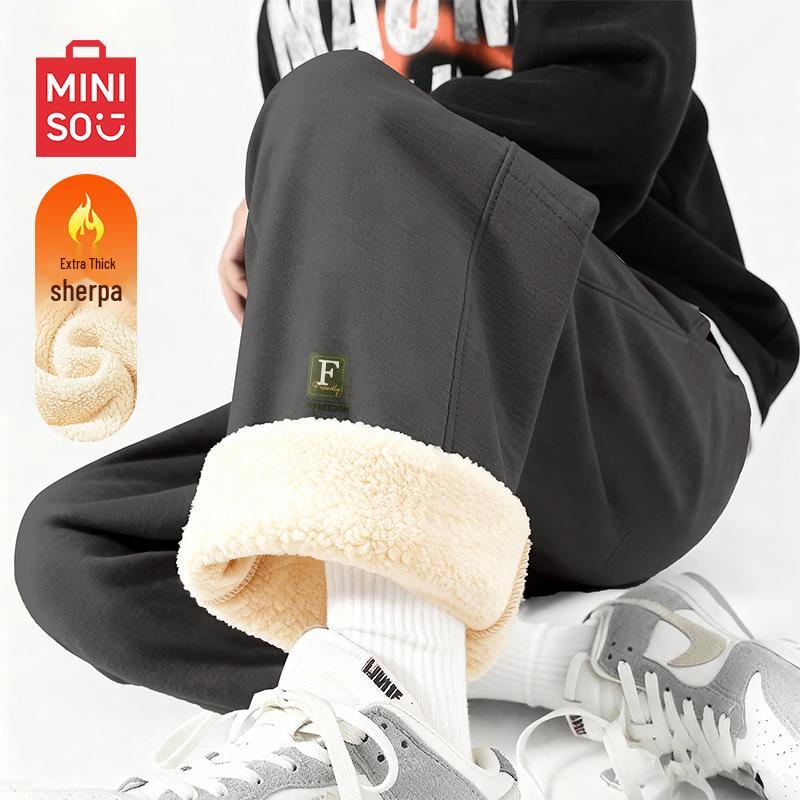 

MINISO Men s Sherpa Lined Winter Casual Sweatpants 2XL
