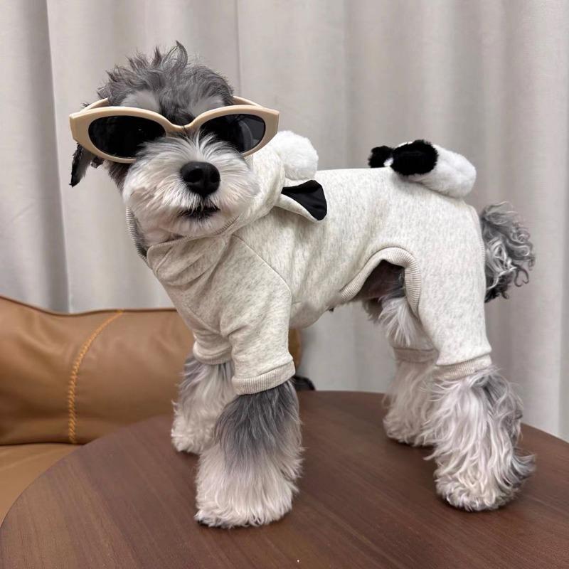 

Одежда для собак жареный четвероногий шнауцер, чем медведь Тедди мальтийский красивый цельный милая одежда с пандой S chest 35 back 25 about 3-2 kg