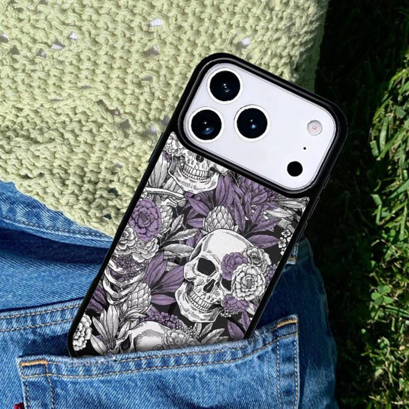 Vintage-Skulls Phone Case For iPhone 17 AIR 16 Pro Max 15 14 Pro 11 12 13 Shockproof Silicone Cover