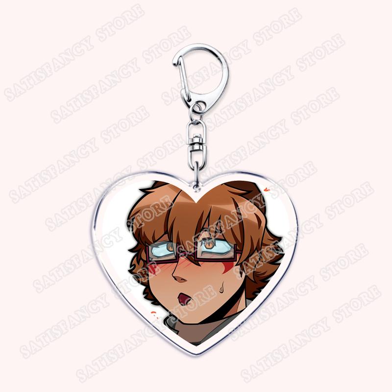 YKMET Game Love Boyfriend To Death Heart Shape Keychain for Accessories Pet Strade Ren Keyring Jewelry Friends Fans Gamers Gifts