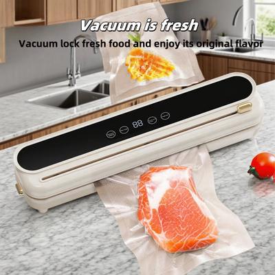 New Electric Vacuum Sealer for Kitchen Dry Wet Food Storage Built-in Cutter Touch Button Easy Seal Food Household Appliance