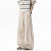 Drapierte gerade lässige Hose Herren einfache einfarbige Mode Sommertrend lockere Weitbein vielseitige Kordelzug lange Hose
