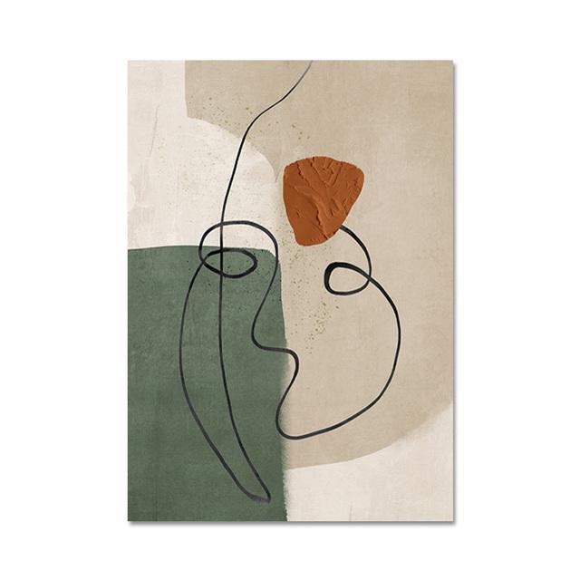 Poster de perete Mattis Line Art Geometrie abstractă Pictură în ulei pentru living modern