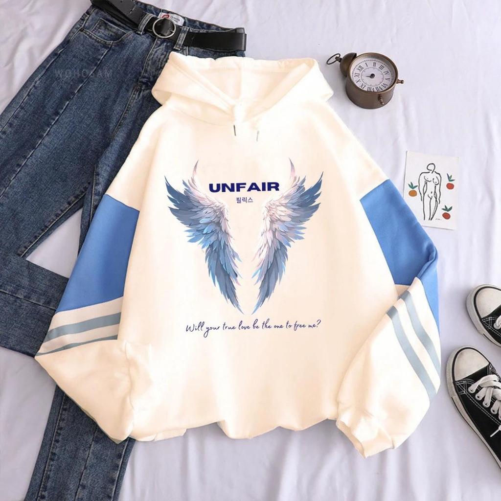 2024 Harajuku Style Rose Print Colorblock Hoodie for Women - Autumn/Winter Long Sleeve Sweatshirt