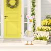 1 Set Lawn Goose Outfits Halloween Christmas Easter Independence Day Valentine's Day Festival Outdoor Yard Paty Goose Statue