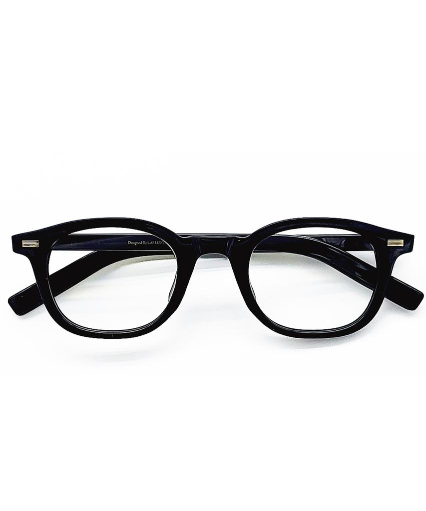 Lapeullolida Pound Black Blue Light Blocking Glasses Horn-Rimmed