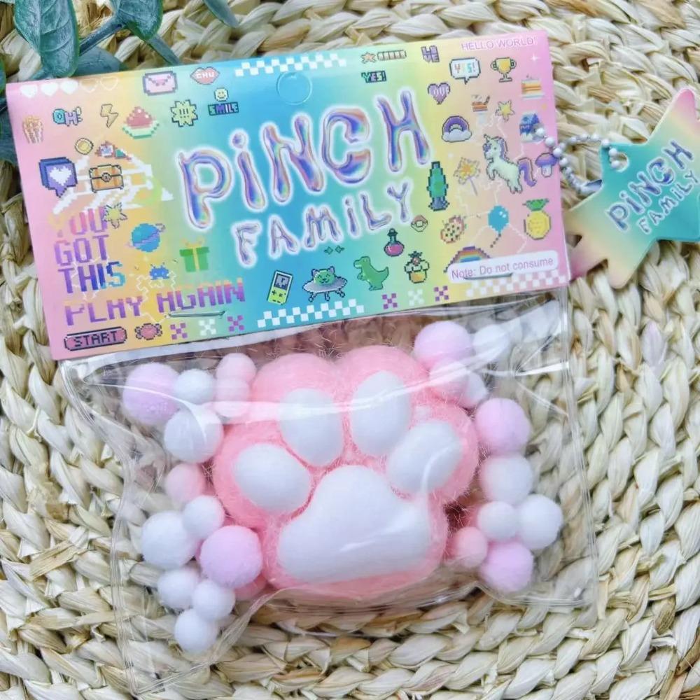 Kids Cat Claw Squishy Fidget Toys Soft Cute Cat Paw Slow Rebound Pinch Decompression Toy Children Christmas Gift