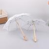 Vintage White 15/19/30/38Cm Lace Parasol Umbrella Embroidery Cotton Lace Flower Girl Umbrella Kids Sun Umbrella Photo Prop
