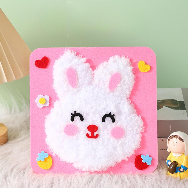 Handmade Wool Embroidery Kit Children's Handmade Plush Sewing Board DIY Sewing Plush Animals Educational Craft Kit