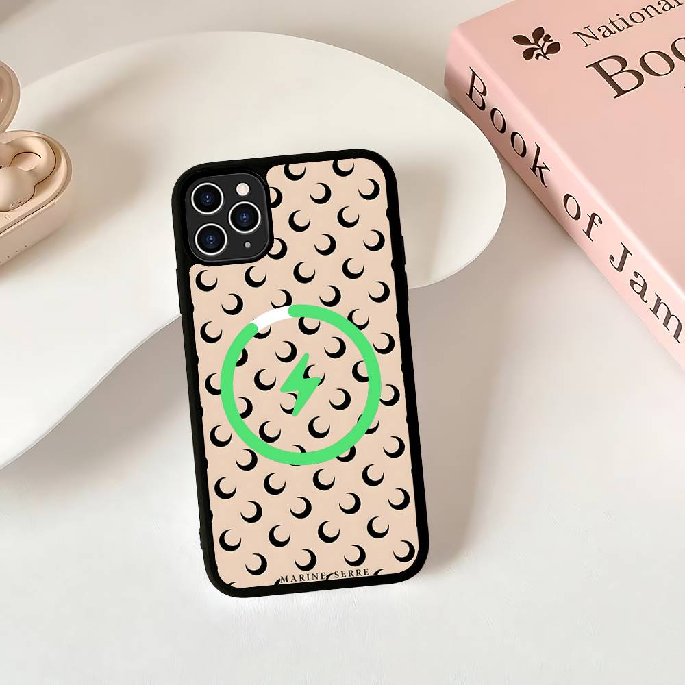 

Luxury M-Marine Serre For Magsafe Magnetic Case For IPhone 17 Air 16 15 14 13 12 11 Pro Max Plus Wireless Charging iPhone 16 pro