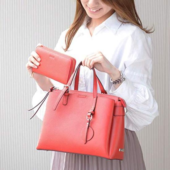 Set Produkt Schrumpflederhandtasche Geldbörse Set EINHEITSGRÖSSE Runder Reißverschluss Rot [Barcos] & Damen