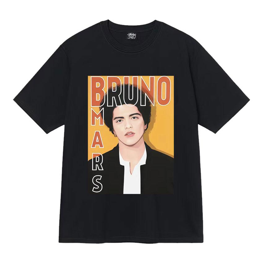Singer Bruno Mars k Magic Tour Fashion Print T Shirts Hipster Unisexs Women Hip Hop Tshirts Casual Unisex Humor Cotton Tee Shirt