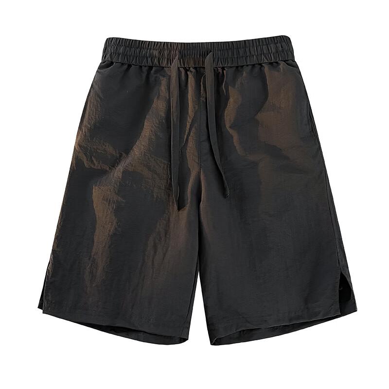Fengxun Men's Ice Silk Quick-Dry Summer Casual Shorts