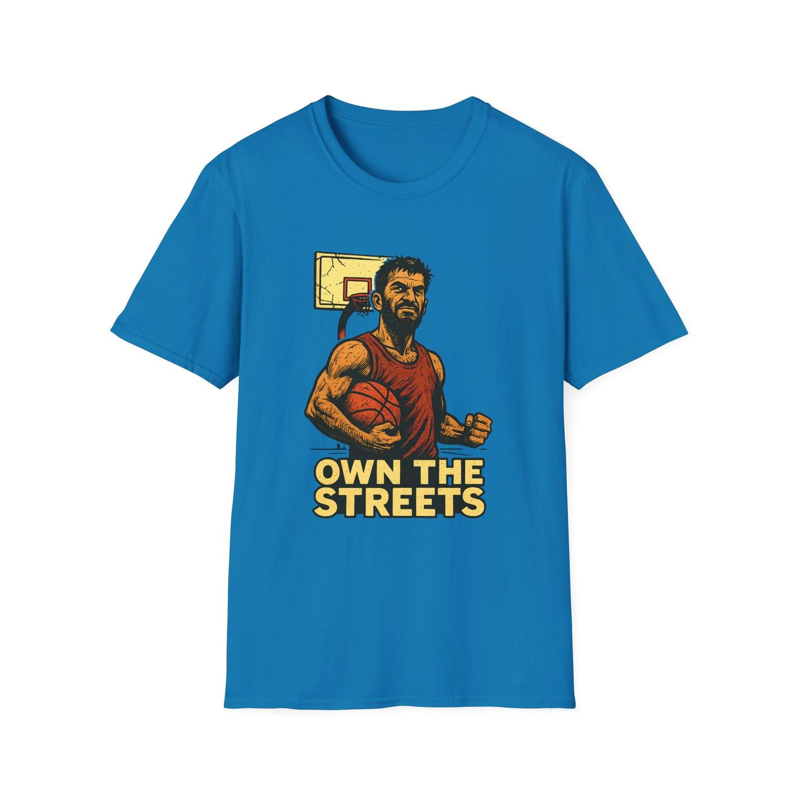 Unisex Softstyle T-Shirt Mens Womens Tees Top Rugged Basketball Street Art Gritty Comic Urban Style M