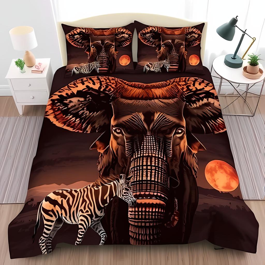 Comforter Whimsical Zebra Print White Playful Bedroom Suitable Children Boys And Girls Warm And Comfortable