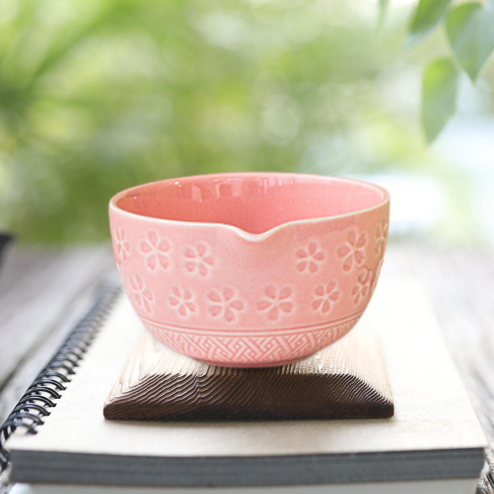 

Керамическая чаван для приготовления матча 450 мл Незаменимая чаша для любителей чая Pink