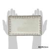 Marui Seito Shigaraki Ware Hechimon Plate, Approximately 23cm Long, White Glaze Carving, White, MR-3-4179