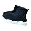 Children Knit Shoes Prevent Slipping Sole Breathable High Elasticity Casual Shoes for Kids Black