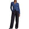 Polo Ralph Lauren Solid Color Cable Knit Short Sleeve Crew Neck Sweater Women Sweater Blue 211891643-009