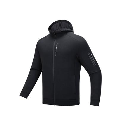 Άνετο Casual Απλό Φούτερ με Φερμουάρ Ραγκλάν Slim Fit Μπουφάν Ανδρικό Μπουφάν Βασικό-Μαύρο 152517718S-4