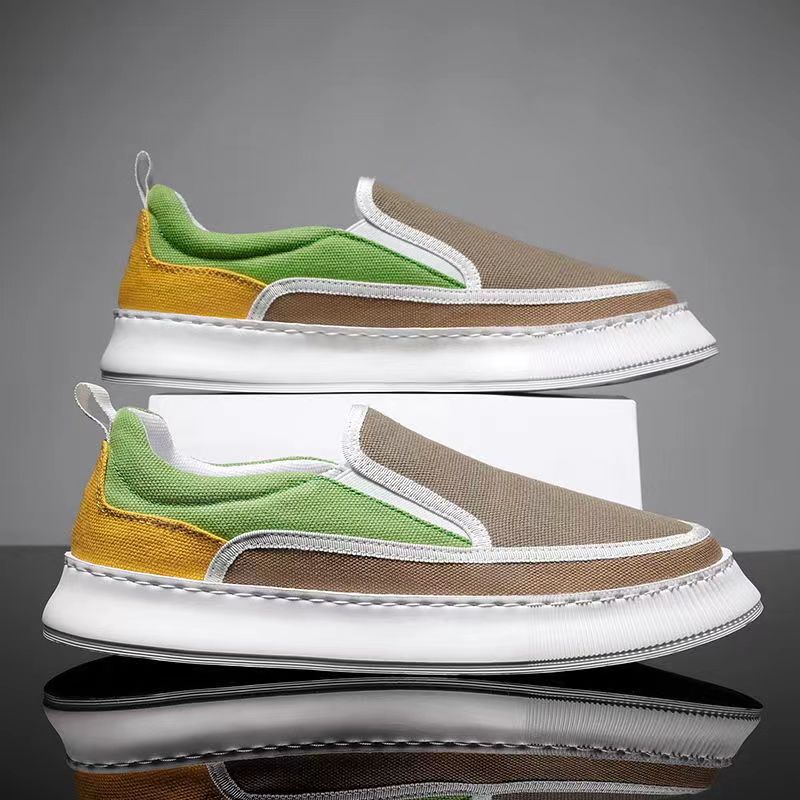 

Весна и осень Новые мужские повседневные туфли Повседневная обувь Парусиновые туфли Новые мужские модные туфли Мокасины без застежек 39